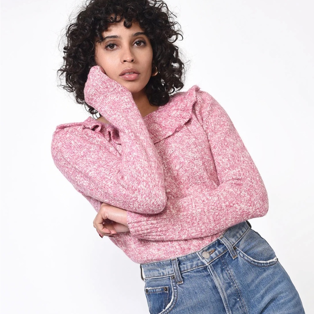 Free people greylin Claris Cozy Lurex Knit Sweater